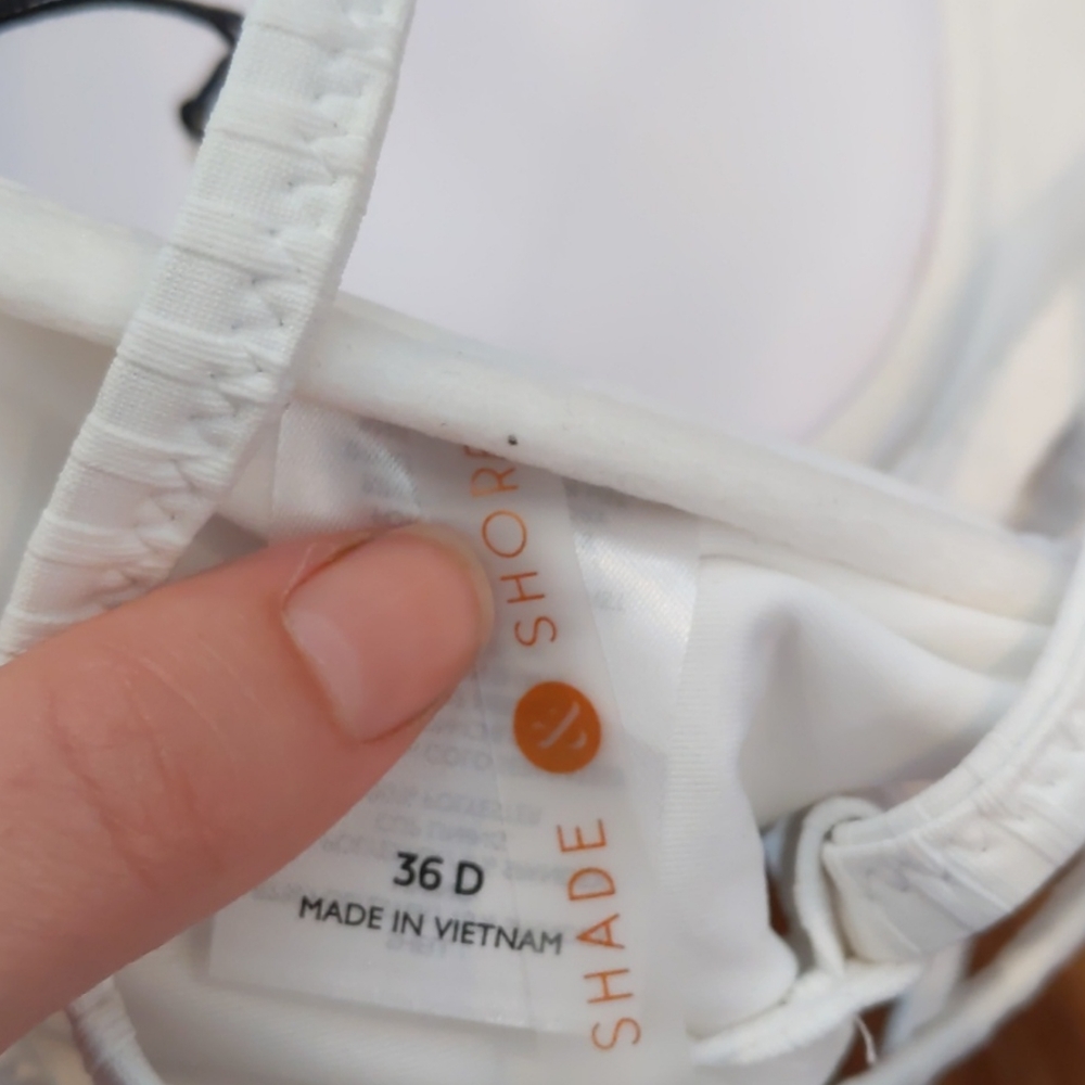 NWOT white and red bikini set 36D S - Picture 7 of 8